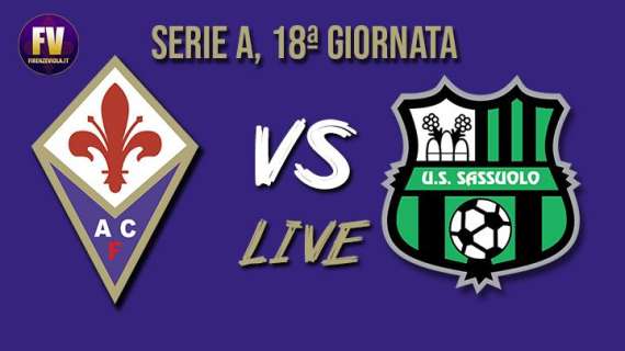 FIORENTINA-SASSUOLO 2-2, Rivivi il LIVE di FV!