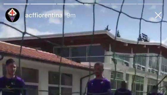 FOTO, Fiorentina in campo in vista della Roma