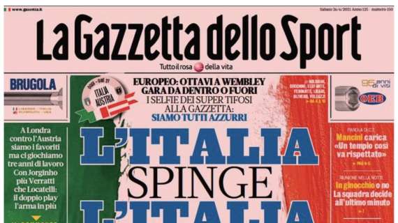 RASSEGNA STAMPA, Le prime pagine dei giornali