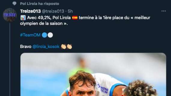 LIROLA, Tifosi lo nominano il migliore dell'OM: e lui...