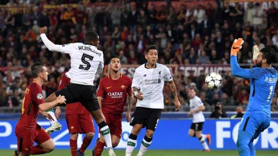 ROMA-LIVERPOOL, Il primo tempo finisce 1-2