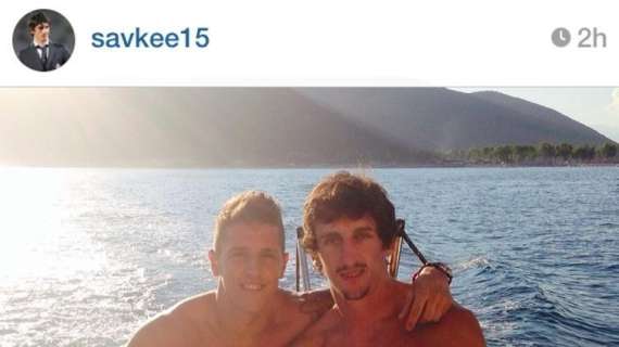 FOTO, Vacanze insieme per Savic e Jovetic