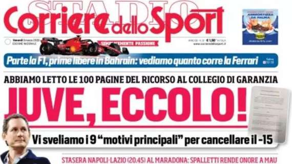 RASSEGNA STAMPA, Le prime pagine dei quotidiani