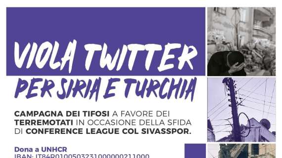 VIOLA, La raccolta fondi su Twitter per Turchia e Siria