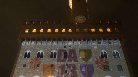 VIDEO FV, L'omaggio ad Astori su Palazzo Vecchio