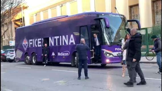 VIDEO FV, L'arrivo della Fiorentina al Franchi