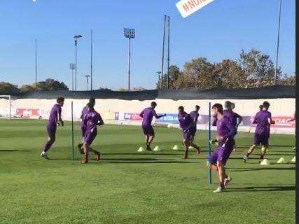 FOTO, Allenamento in corso per la Fiorentina