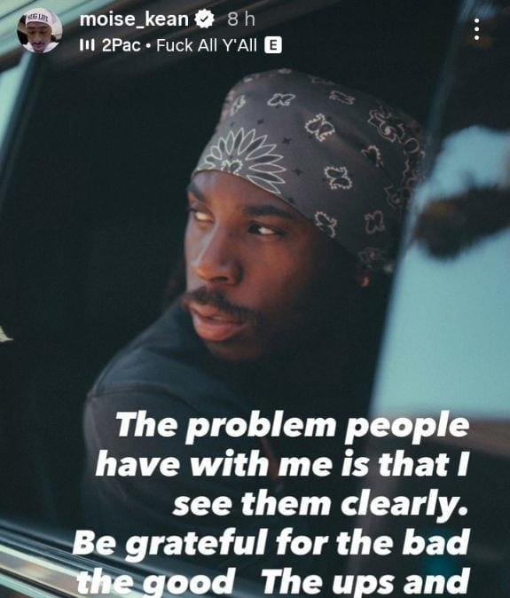 Kean su instagram: "Obiettivi chiari da raggiungere a ogni costo"