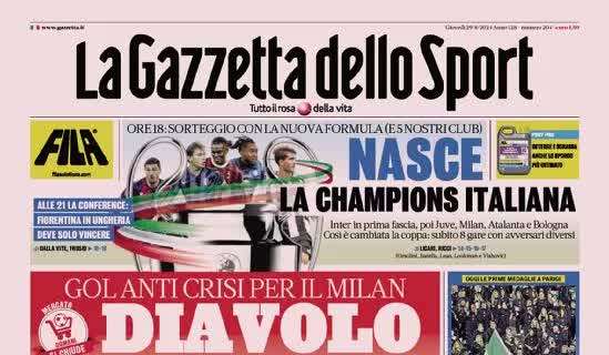 RASSEGNA STAMPA, Le prime pagine dei quotidiani