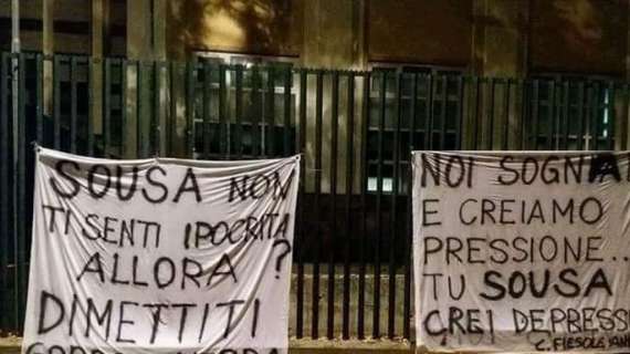 FOTO FV, Striscioni anti-Sousa già rimossi