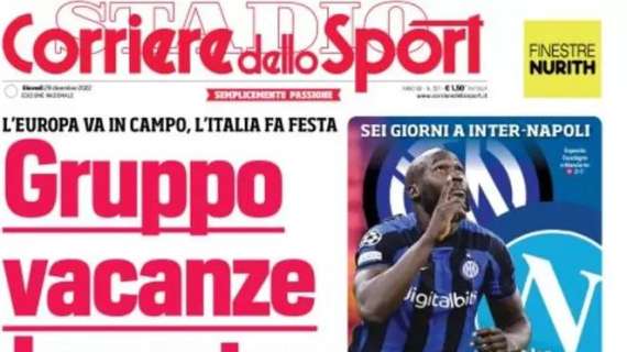 RASSEGNA STAMPA, Le prime pagine dei quotidiani