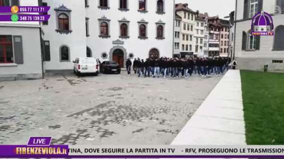 VIDEO FV, Il corteo dei 1500 tifosi viola a San Gallo 