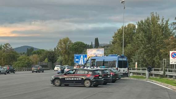 FOTO FV, Forze dell'ordine pronte per l'arrivo dei tifosi ospiti