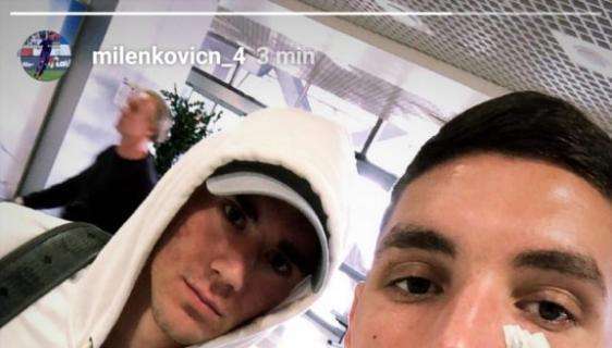 FOTO, Milenkovic incerottato dopo il pari di Frosinone