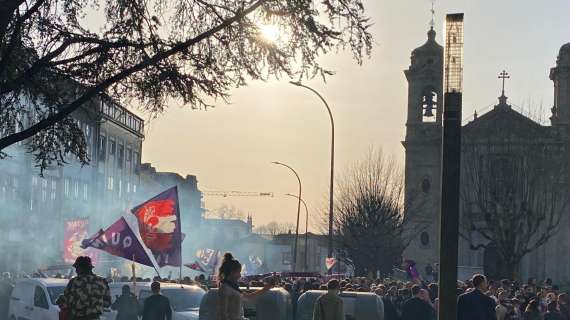 BRAGA, Tensione tra polizia e tifosi viola in corteo