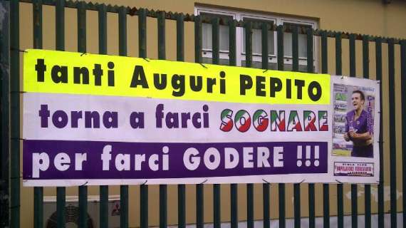 FOTO FV, Striscioni di auguri per Giuseppe Rossi