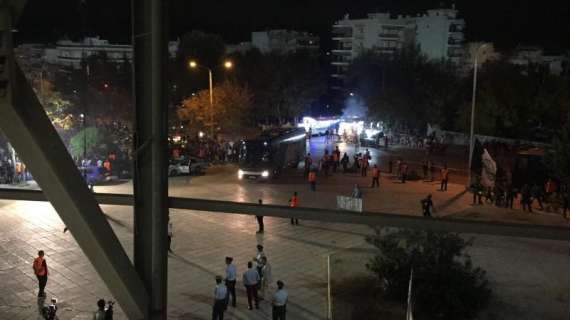 VIDEO FV, L'arrivo del PAOK allo stadio Toumba