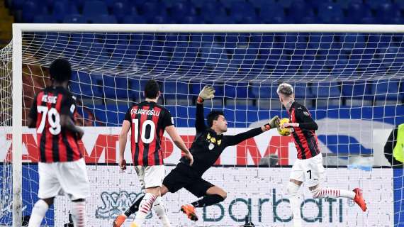 SERIE A, Samp-Milan 1-2: rossoneri a +5 su Inter