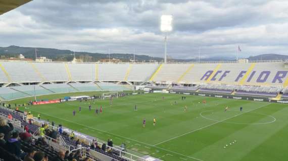 FOTO FV, Viola in campo per il riscaldamento