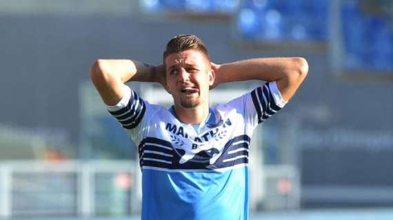 LAZIO, Striscione tifo contro Milinkovic e L. Alberto