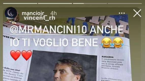 MANCINI JR, Posta il padre: "Mi fa arrabbiare spesso"