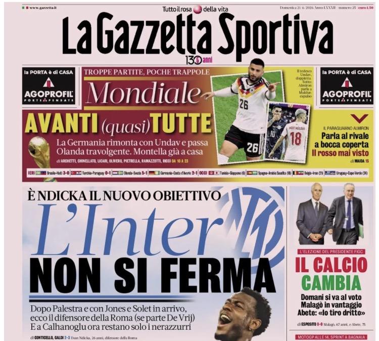 Rassegna stampa, le prime pagine dei quotidiani sportivi in edicola