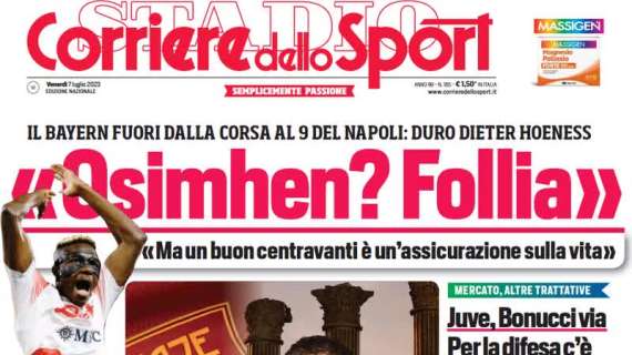 RASSEGNA STAMPA, Le prime pagine dei quotidiani