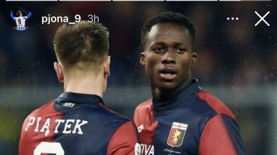 FOTO, Piatek fa gli auguri a Kouame, ricordando Genoa