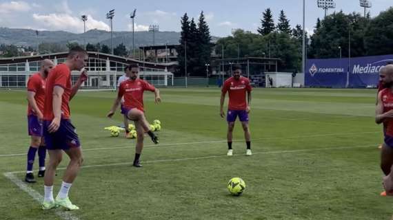 FIORENTINA, Le immagini dell'allenamento di stamani