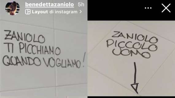 ZANIOLO, Insulti sui muri della scuola della sorella