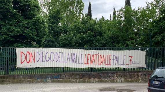 FOTO FV, Striscione contro Diego Della Valle