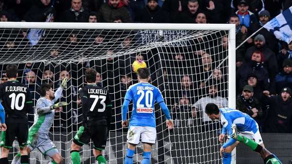NAPOLI-SASSUOLO, Le formazioni ufficiali della gara