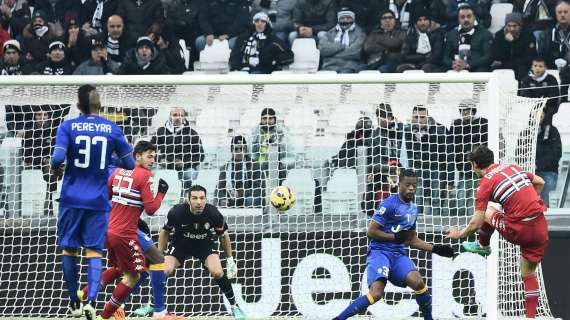 SERIE A, Juventus-Samp 1-1: Evra e Gabbiadini in gol