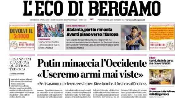 L'ECO DI BERGAMO, Sull'Atalanta: "Verso l'Europa"