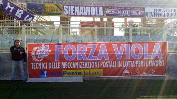 FOTO, Oggi striscione del CMP di Sesto allo stadio