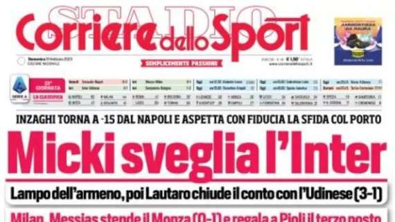 RASSEGNA STAMPA, Le prime pagine dei giornali