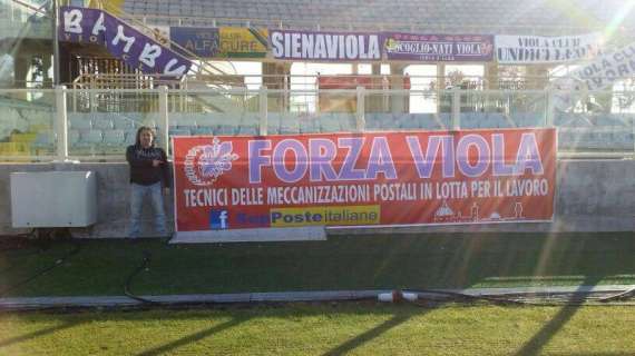 FOTO, Striscione del CMP di Sesto allo stadio