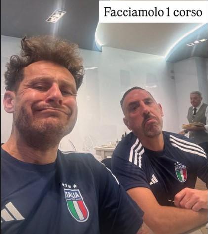 Ribery e Diamanti, coppia viola a Coverciano per un futuro da allenatori: la foto