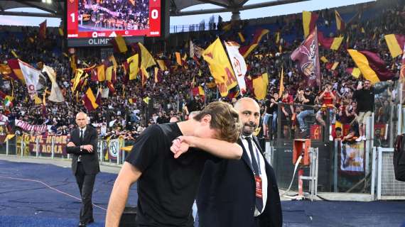 Bove, le lacrime durante il saluto dell'Olimpico a fine gara