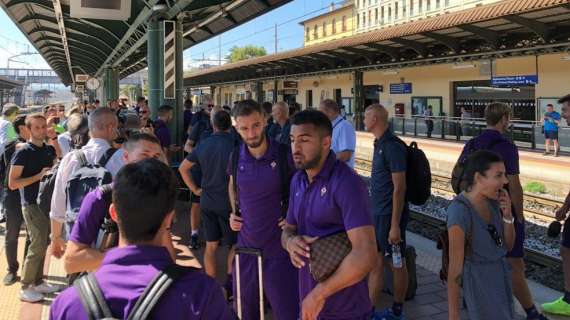 FOTO-VIDEO FV, LA PARTENZA DELLA FIORENTINA PER MOENA