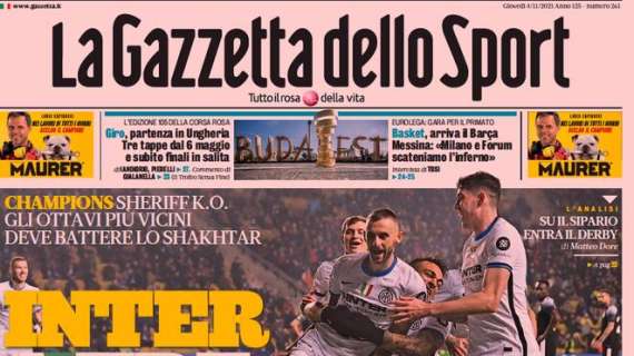 RASSEGNA STAMPA, Le prime pagine dei giornali