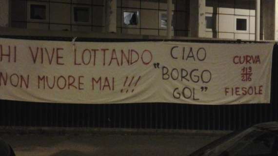 FOTO FV, Striscione al Franchi per Borgogol