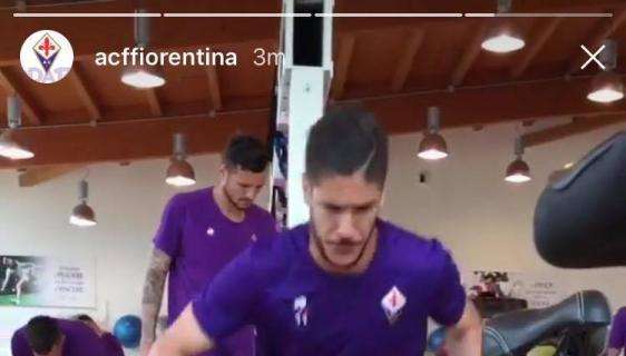 FOTO, La seduta dei viola al centro sportivo Astori