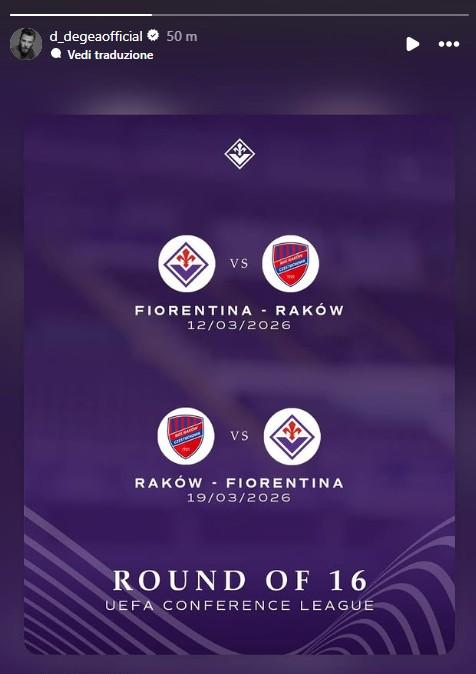 De Gea carica i tifosi dopo il sorteggio di Conference League: "Let's go"