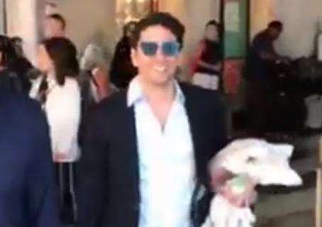 FOTO, L'agente di Vitor Hugo in visita a Firenze