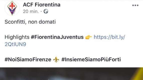 SOCIAL ACF, Viola sconfitta ma "non domata"