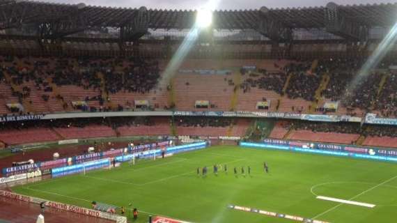 FOTO FV, Viola in campo, diluvio al San Paolo