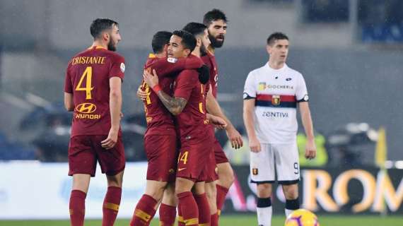 SERIE A, La Roma batte 3-2 il Genoa in rimonta