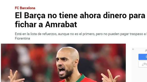 MARCA, Il Barcellona vuole Amrabat ma non ha i soldi