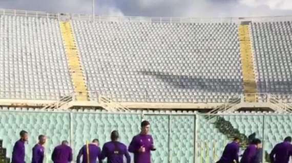 FOTO, La rifinitura viola all'interno del Franchi